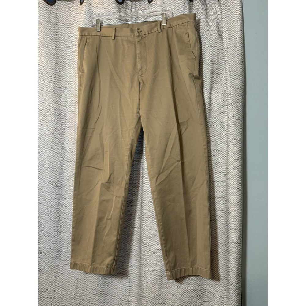 Michael Kors Tan Men's Khaki Pants Tailored Fit Stretch Logo 38X30